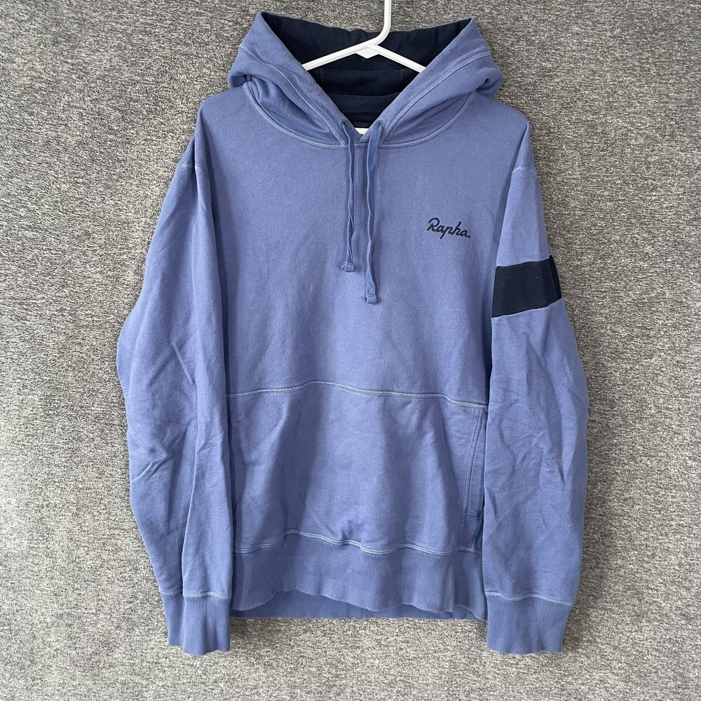 Rapha Hoodie Mens XL Blue Trail Pullover Kangaroo Pocket Cycling Sweatshirt